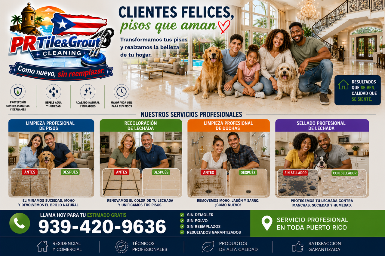 Full range of professional tile and grout services